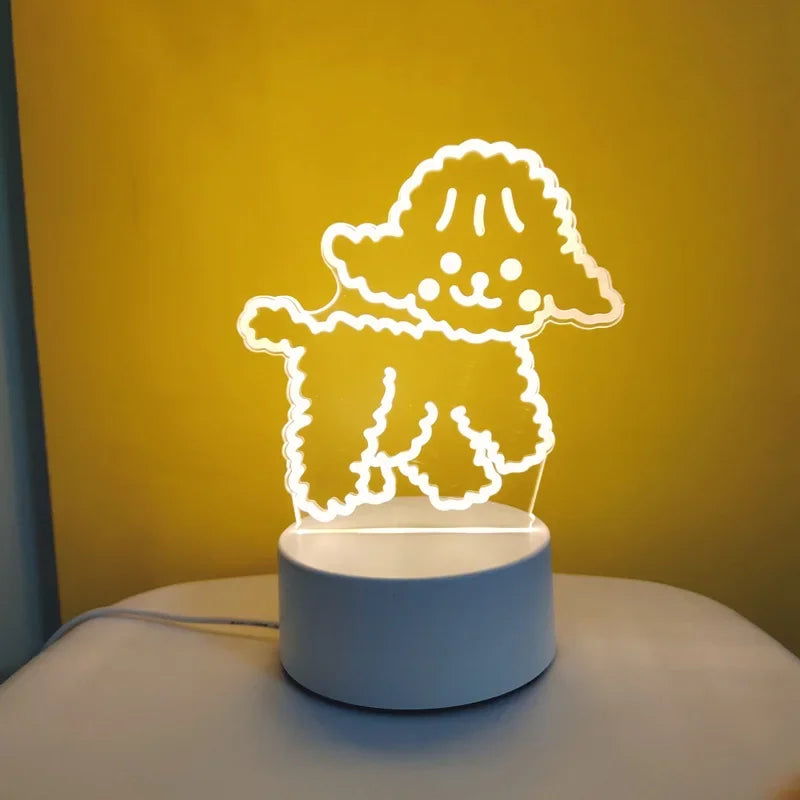 3D Heart Night Light