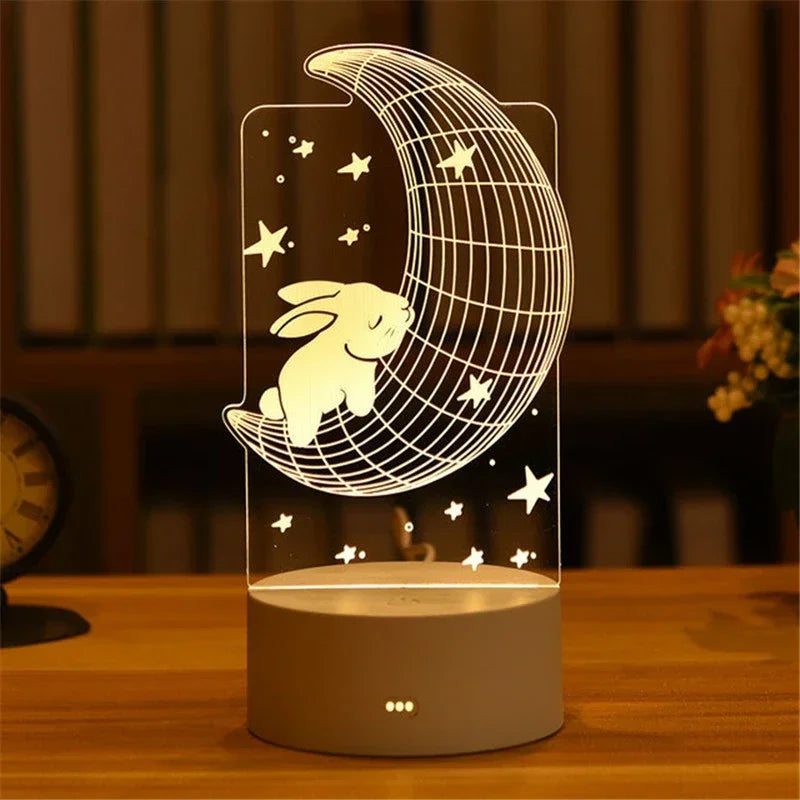 3D Heart Night Light