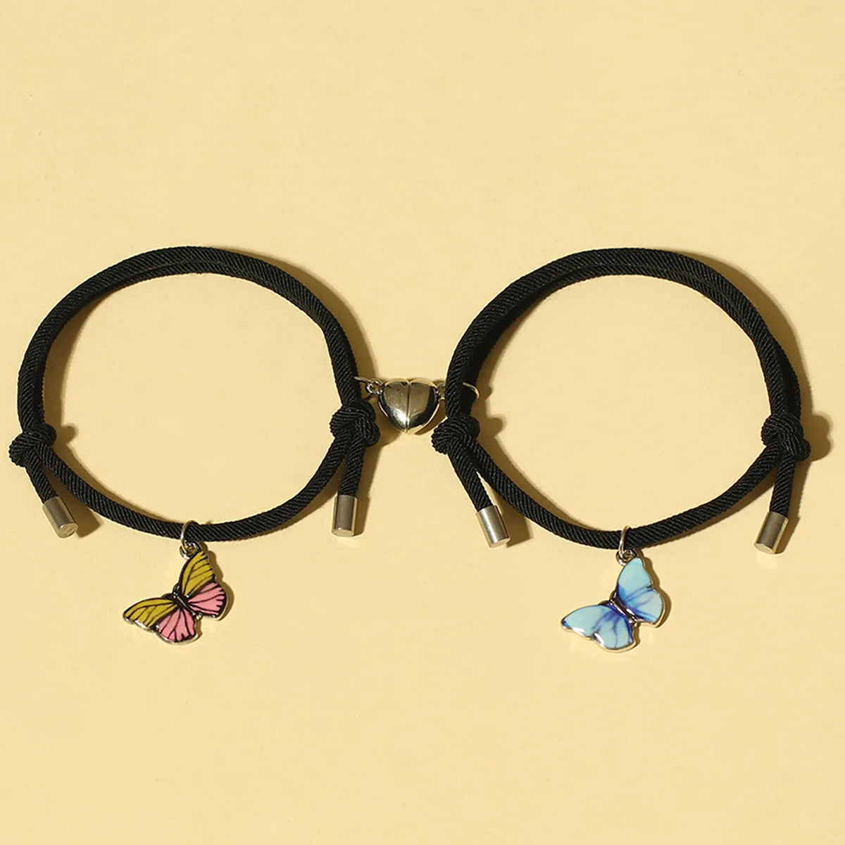 Magnetic Blue Butterfly Couple Bracelets