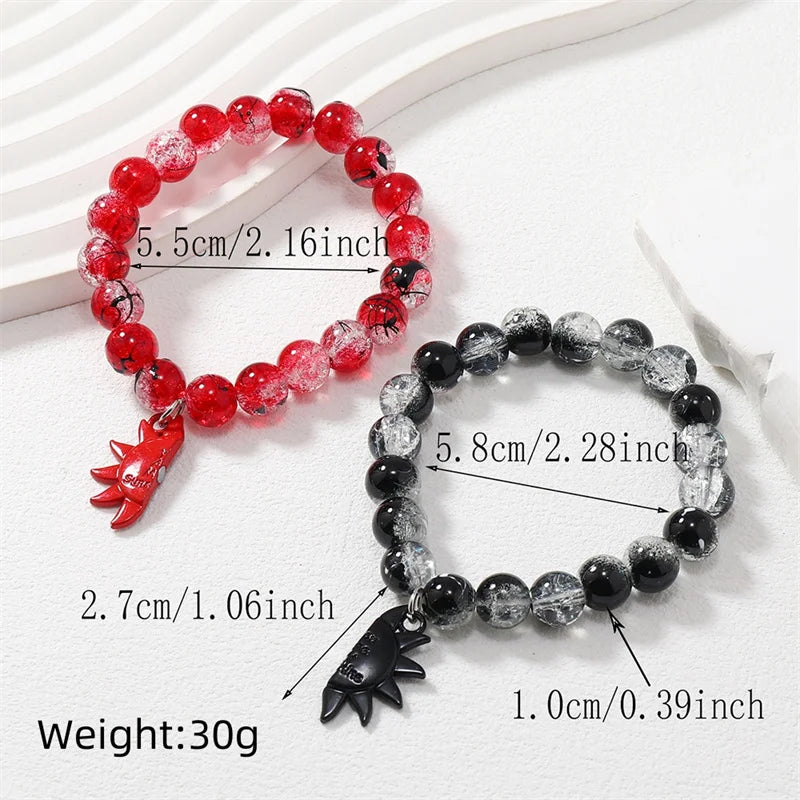 ECG Heart Magnetic Couple Bracelets