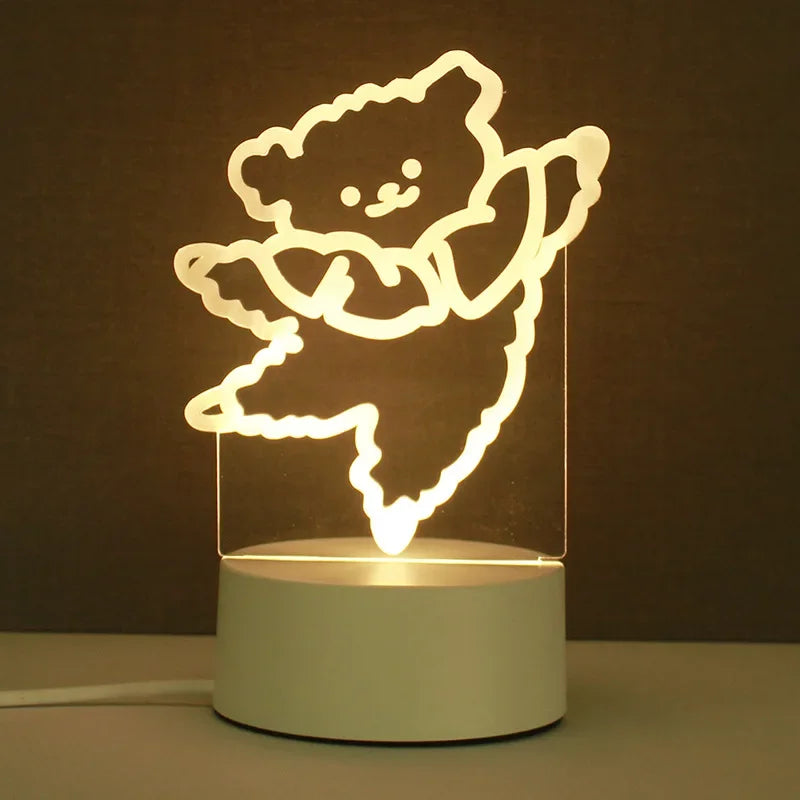 3D Heart Night Light