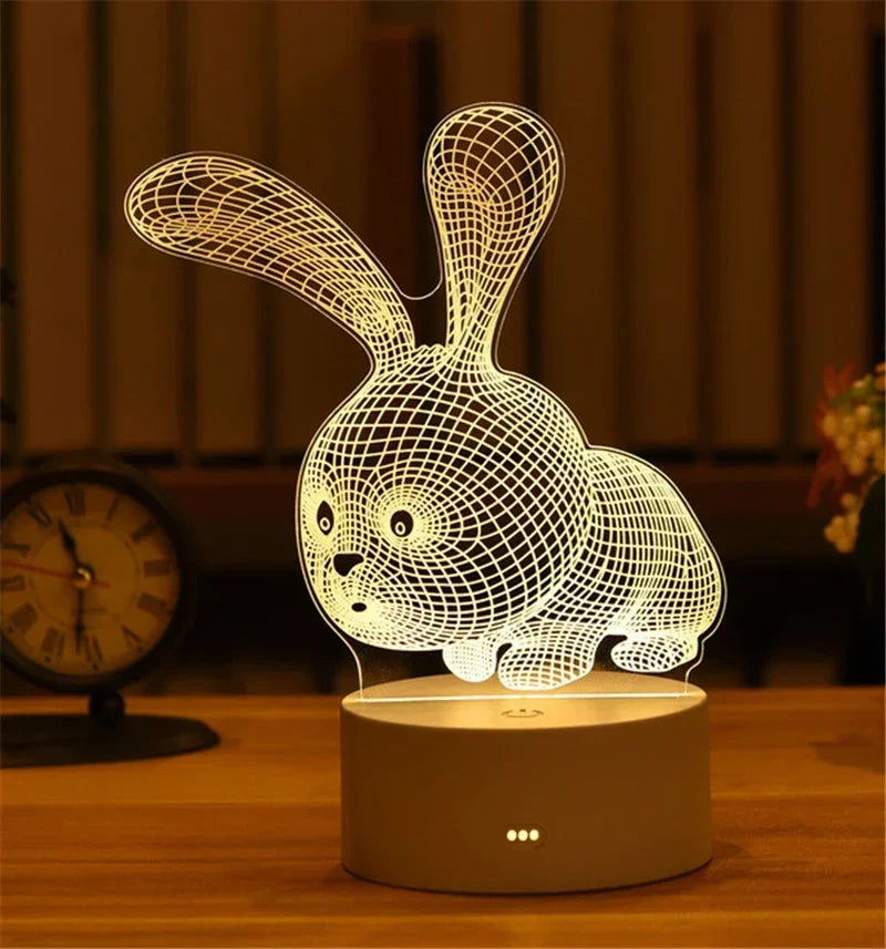 3D Heart Night Light