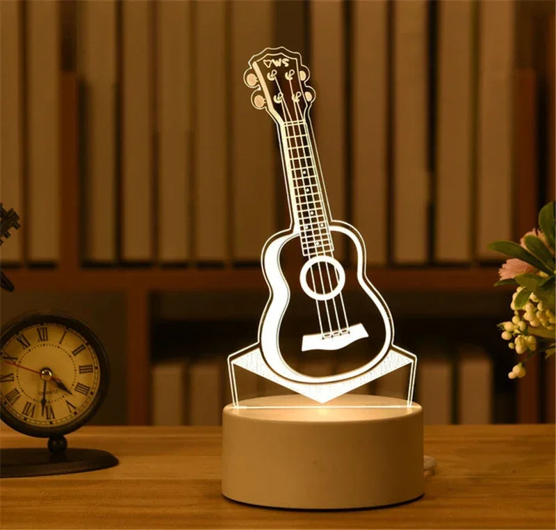 3D Heart Night Light