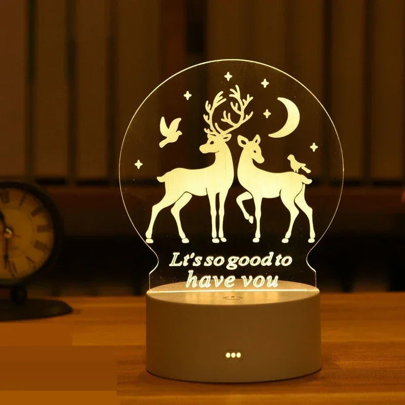 3D Heart Night Light