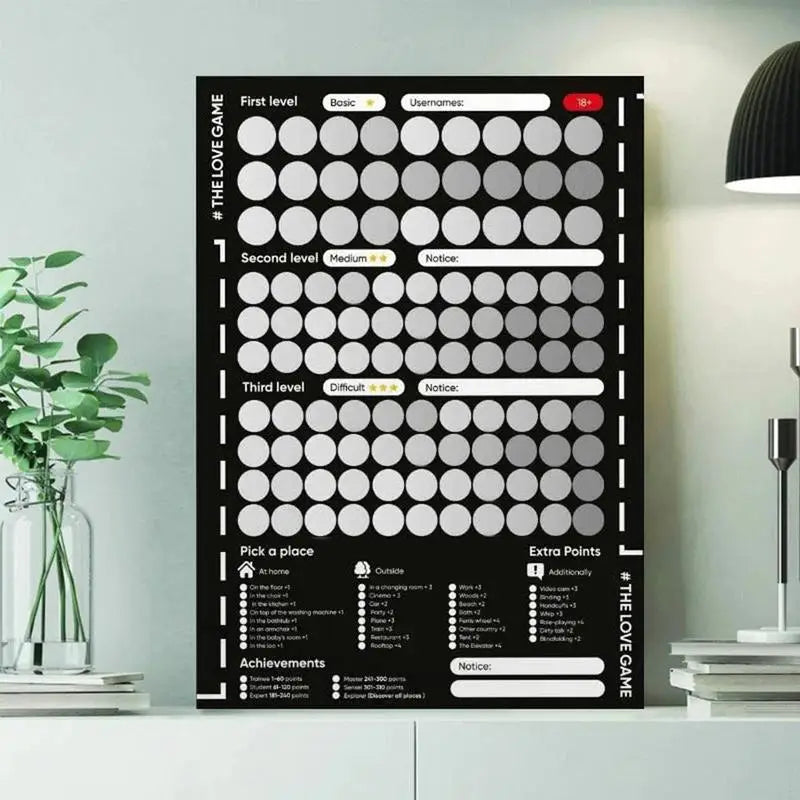 100 Date Ideas Scratch‑Off Poster