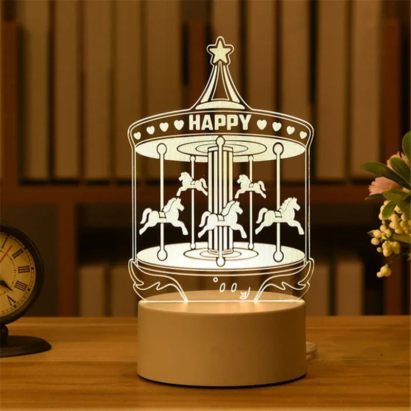 3D Heart Night Light