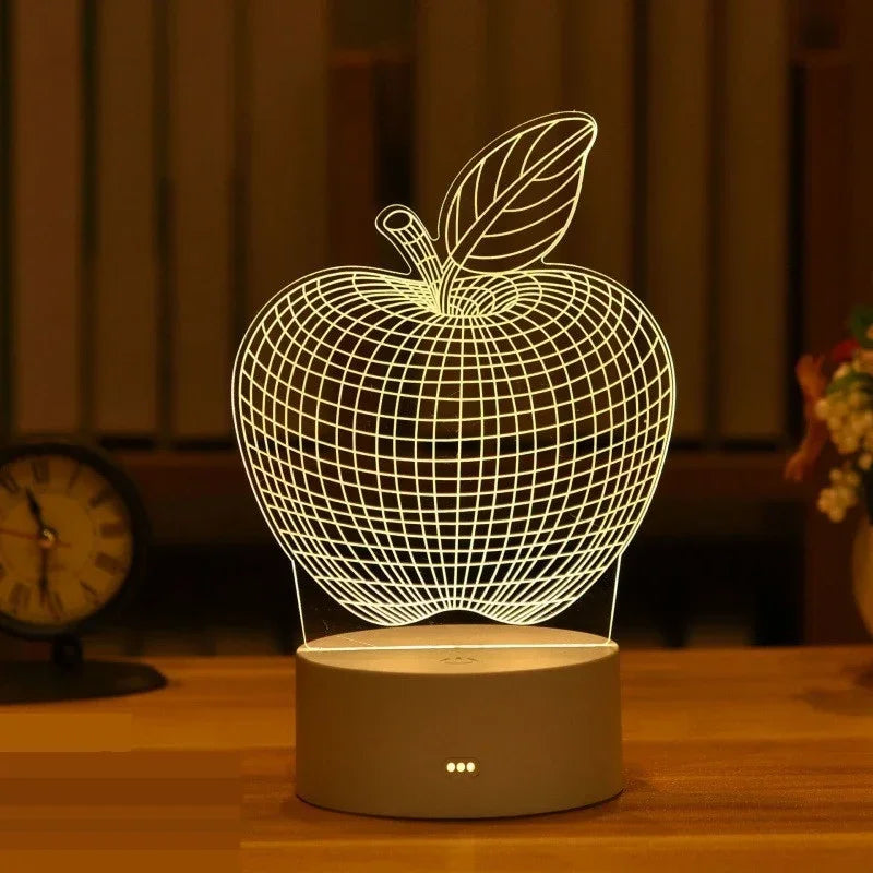 3D Heart Night Light