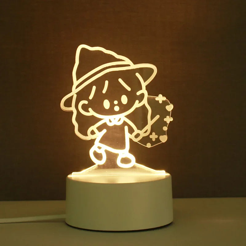 3D Heart Night Light