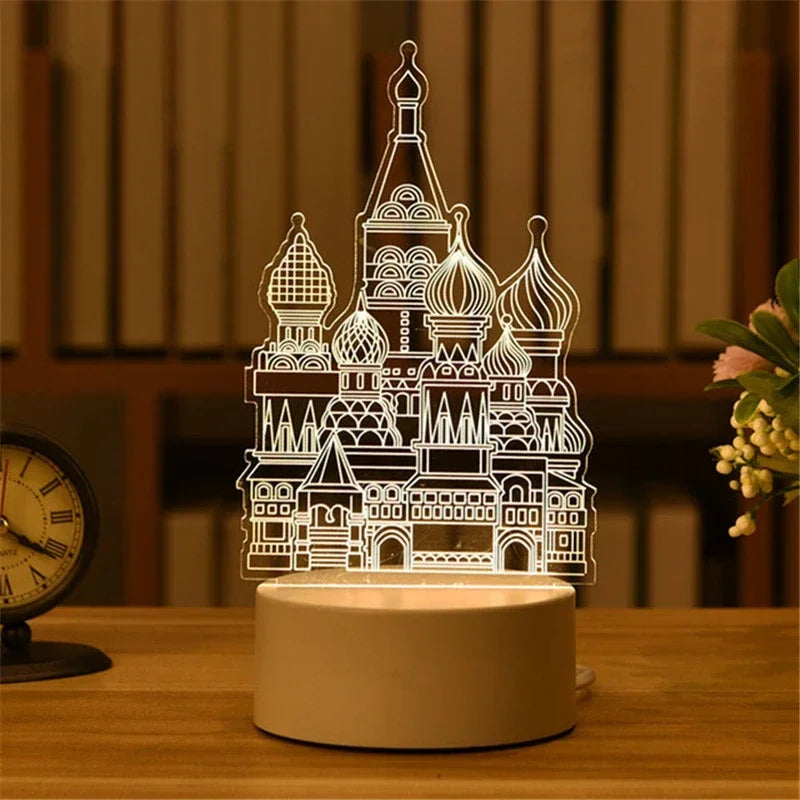3D Heart Night Light