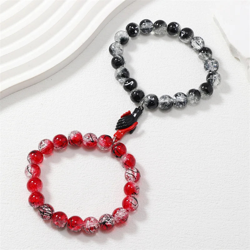 ECG Heart Magnetic Couple Bracelets