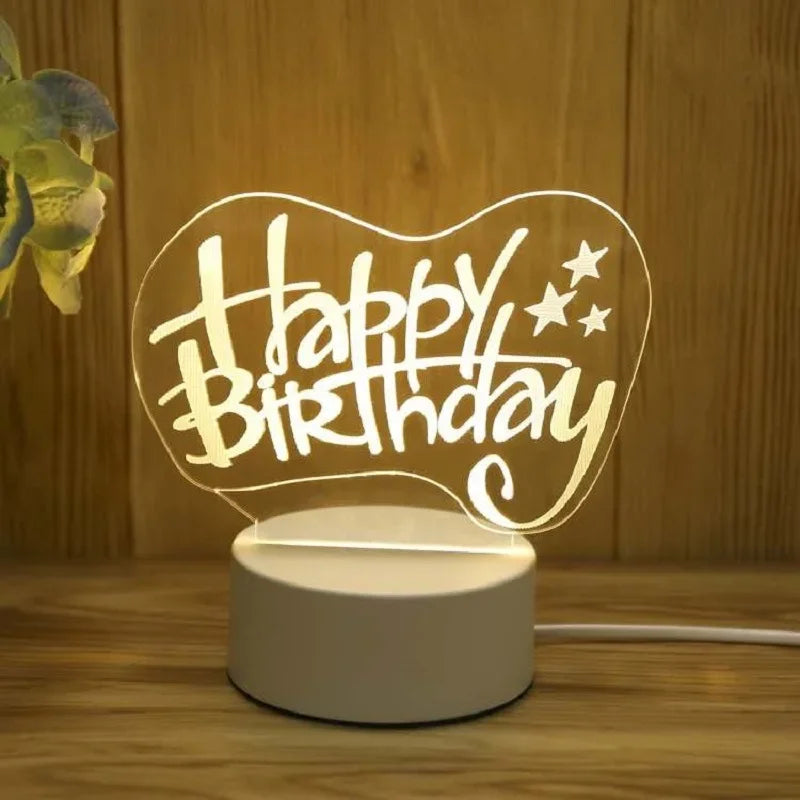3D Heart Night Light