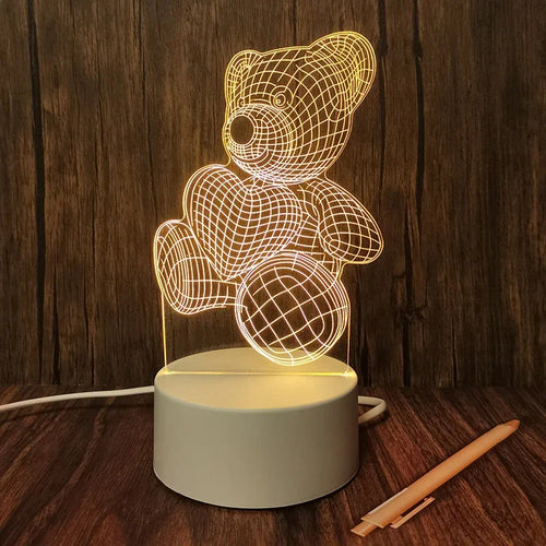 3D Heart Night Light