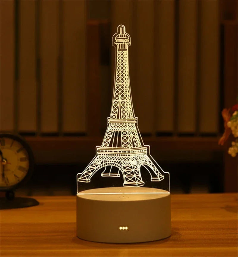 3D Heart Night Light