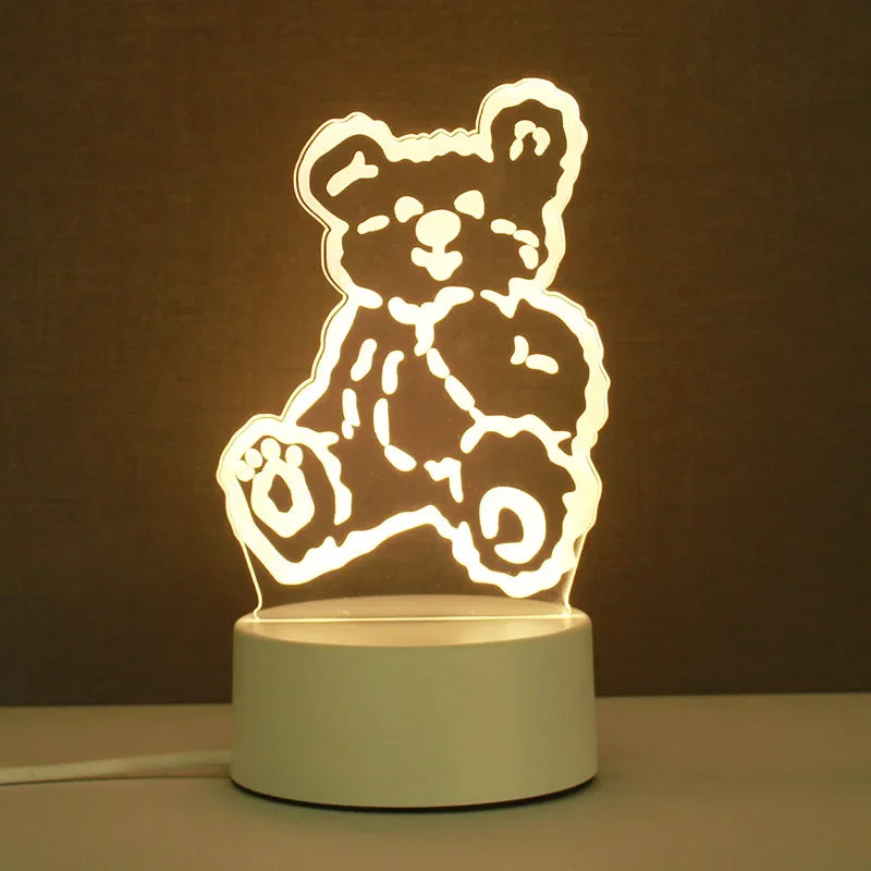 3D Heart Night Light