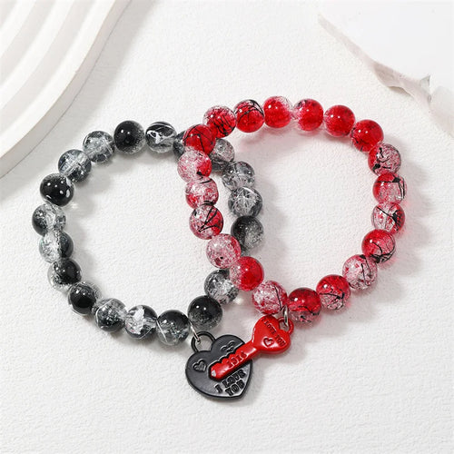 ECG Heart Magnetic Couple Bracelets