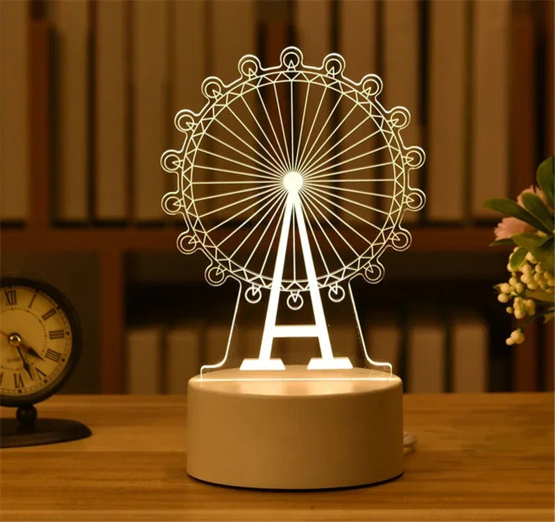 3D Heart Night Light