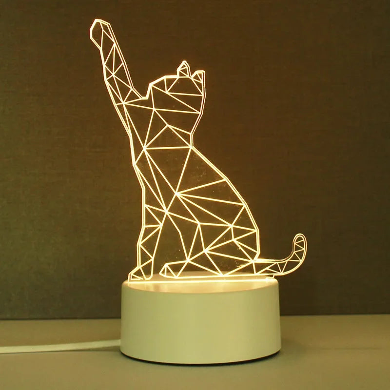 3D Heart Night Light