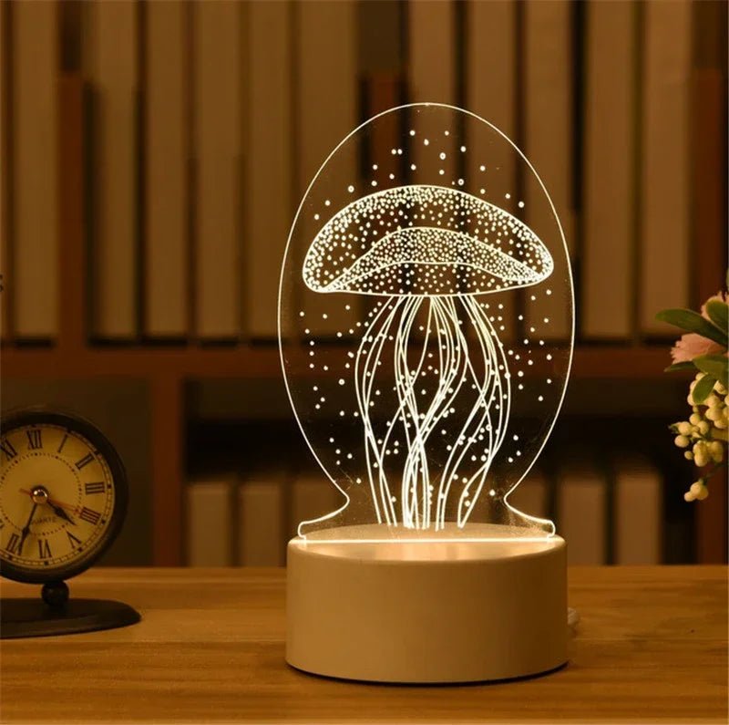 3D Heart Night Light