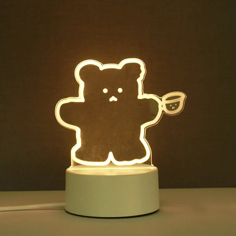 3D Heart Night Light