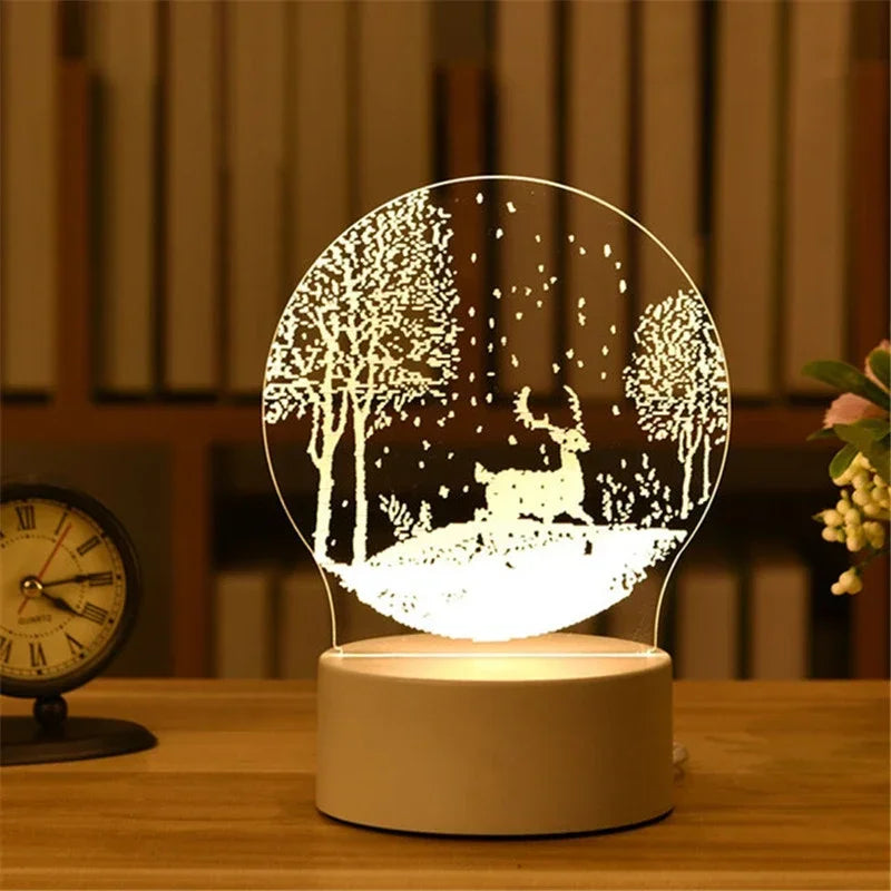 3D Heart Night Light